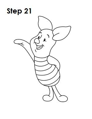 300x388 Draw Piglet Step Piglet Disney Drawings, Drawings, Disney - Piglet Drawing