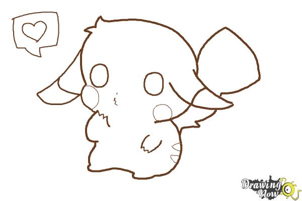 600x400 how to draw a chibi pikachu - Pikachu Cat Drawing