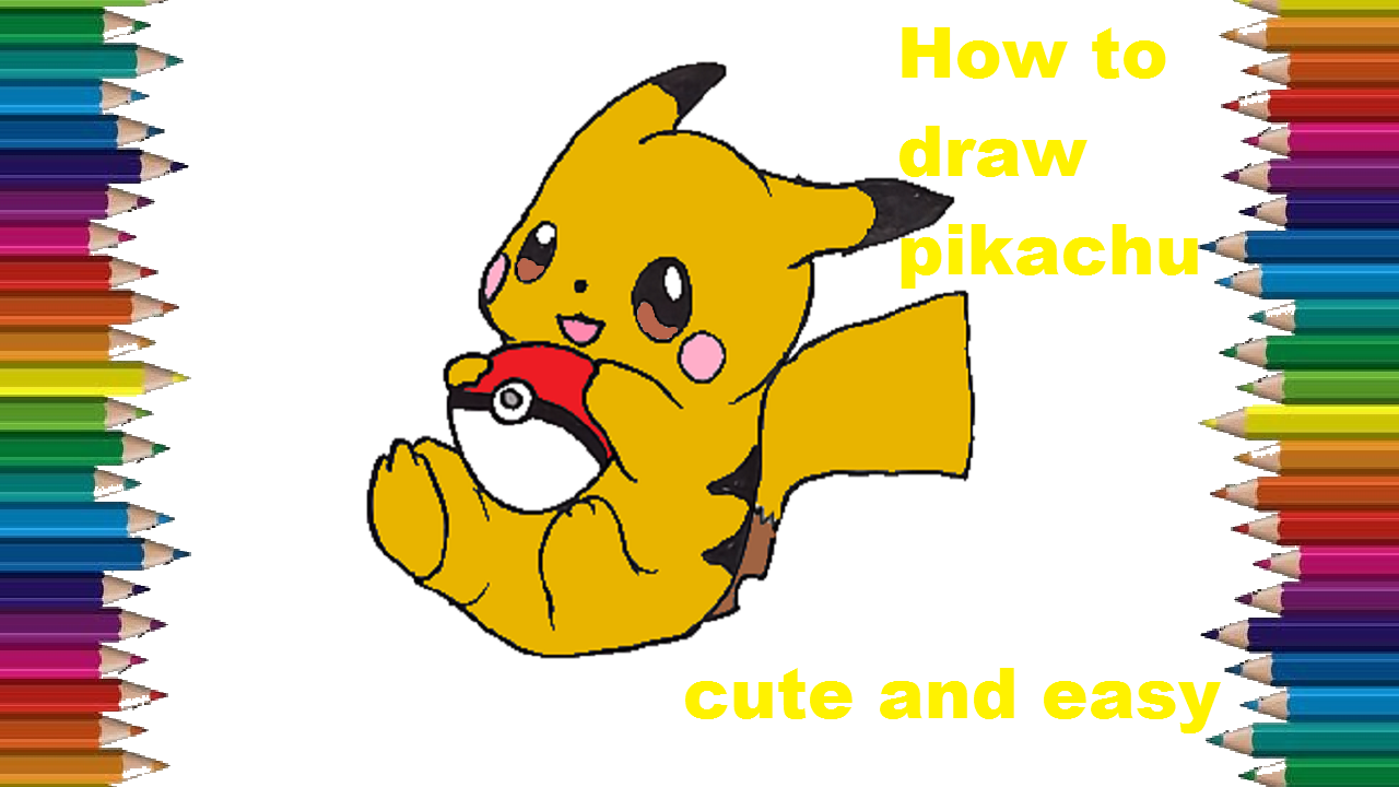 1280x720 how to draw cute pikachu from pokemon go - Pikachu Cat Drawing