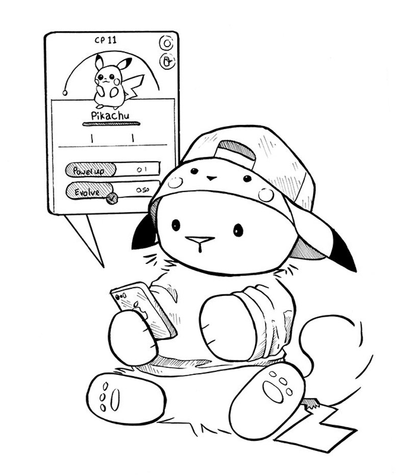 794x931 original art pikachu cat inktober art sketch etsy - Pikachu Cat Drawing