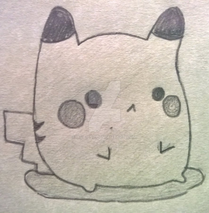 886x901 cute chubby pikachu drawing - Pikachu Cat Drawing