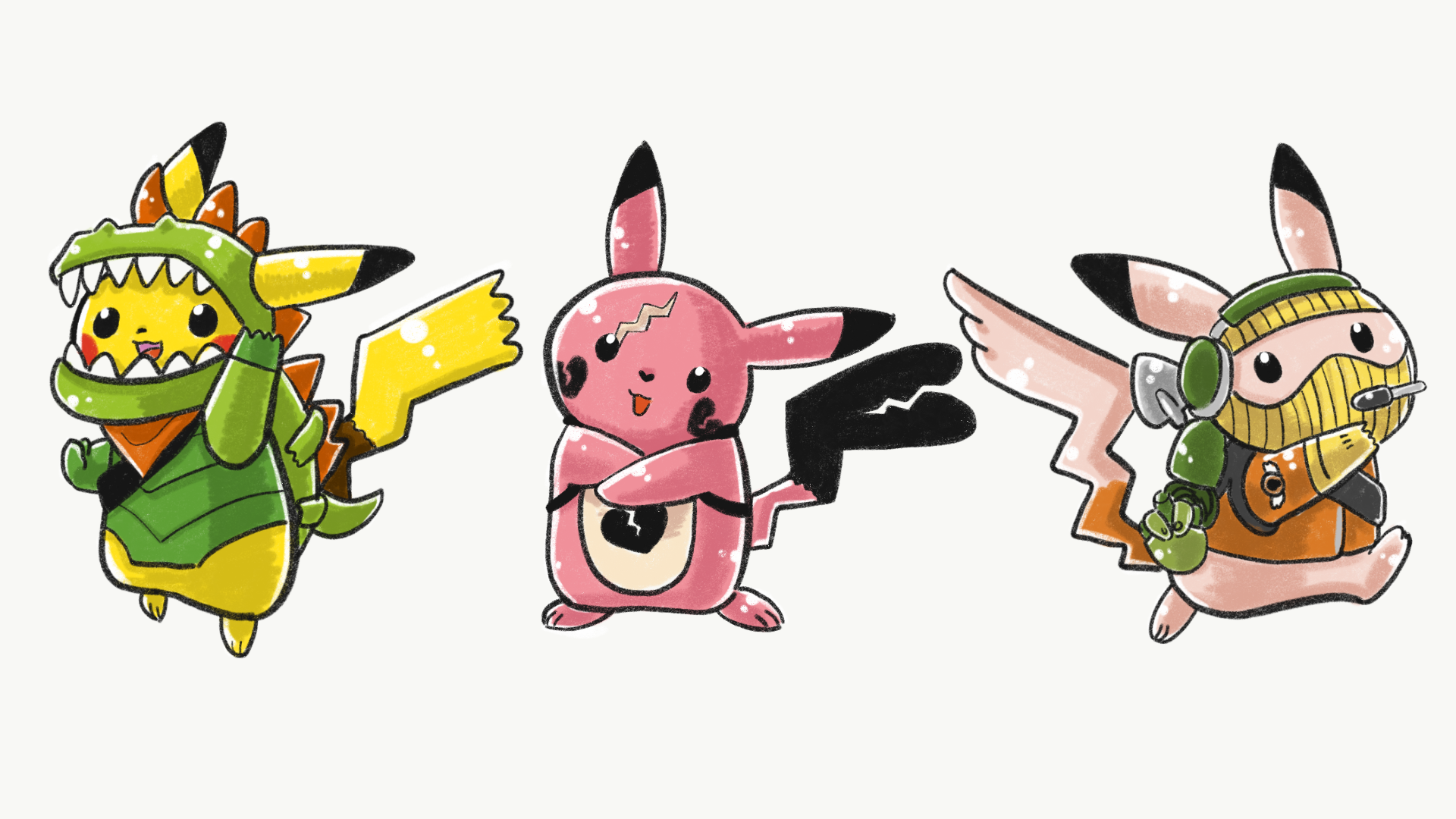 1920x1080 My Drawing Pikachu Wearing Fortnitebr - Pikachu Drawing