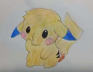 300x232 How To Draw Pikachu Cute And Easy Step - Pikachu Drawing Easy