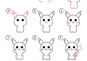 300x210 Pikachu Drawing Easy For Kids - Pikachu Drawing Step By Step Easy