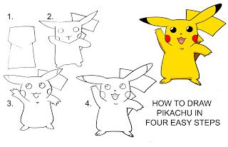 320x206 Pikachu Reference Drawing - Pikachu Drawing Step By Step Easy