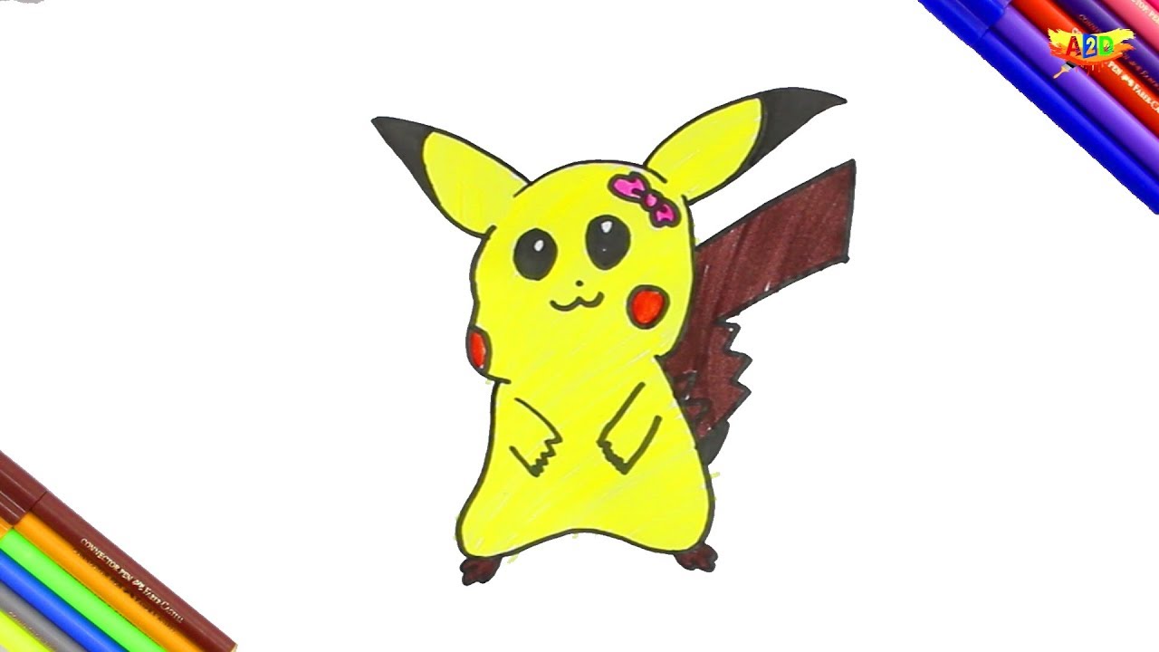1280x720 how to draw pikachu easy how to draw pikachu step - Pikachu Easy Drawing