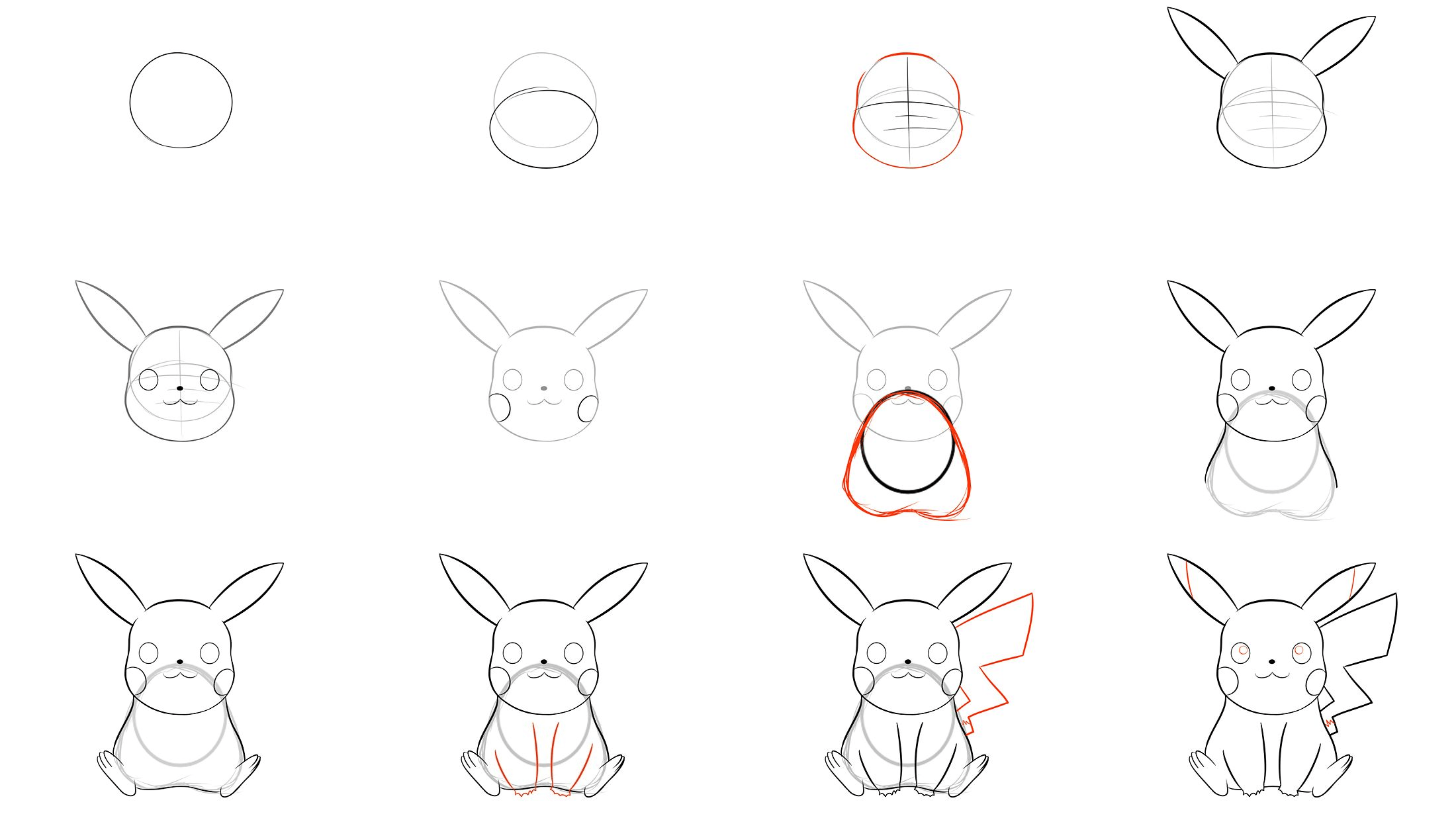 2200x1239 How To Draw Pikachu Easy Drawing Tutorials How To Draw Cute Baby - Pikachu Easy Drawing