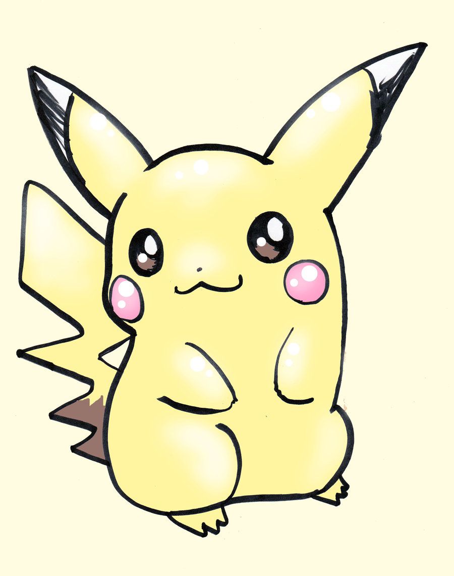 900x1140 Pokemon Characters - Pikachu Easy Drawing