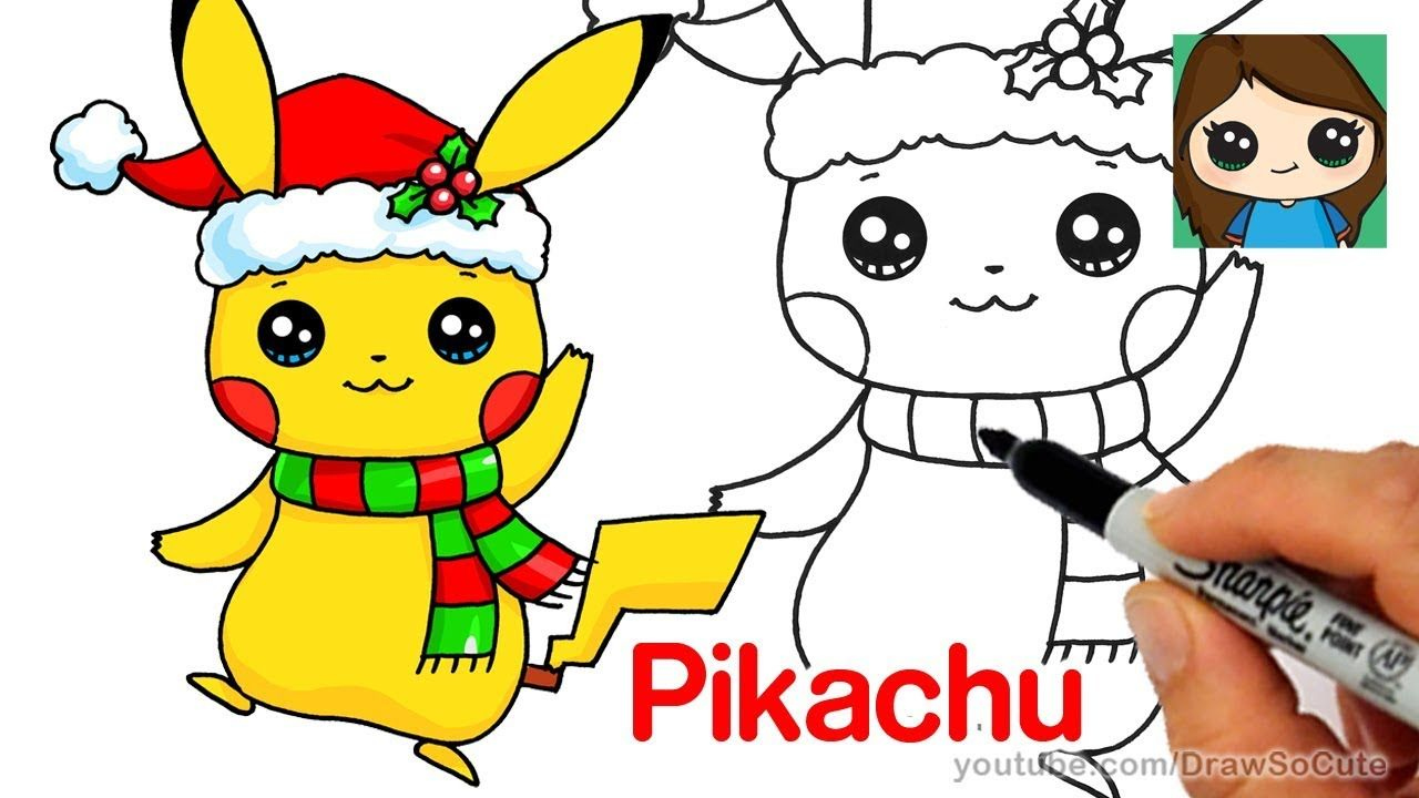 1280x720 Cute Easy To Draw Unicorns How To Draw Christmas Pikachu Easy - Pikachu Easy Drawing