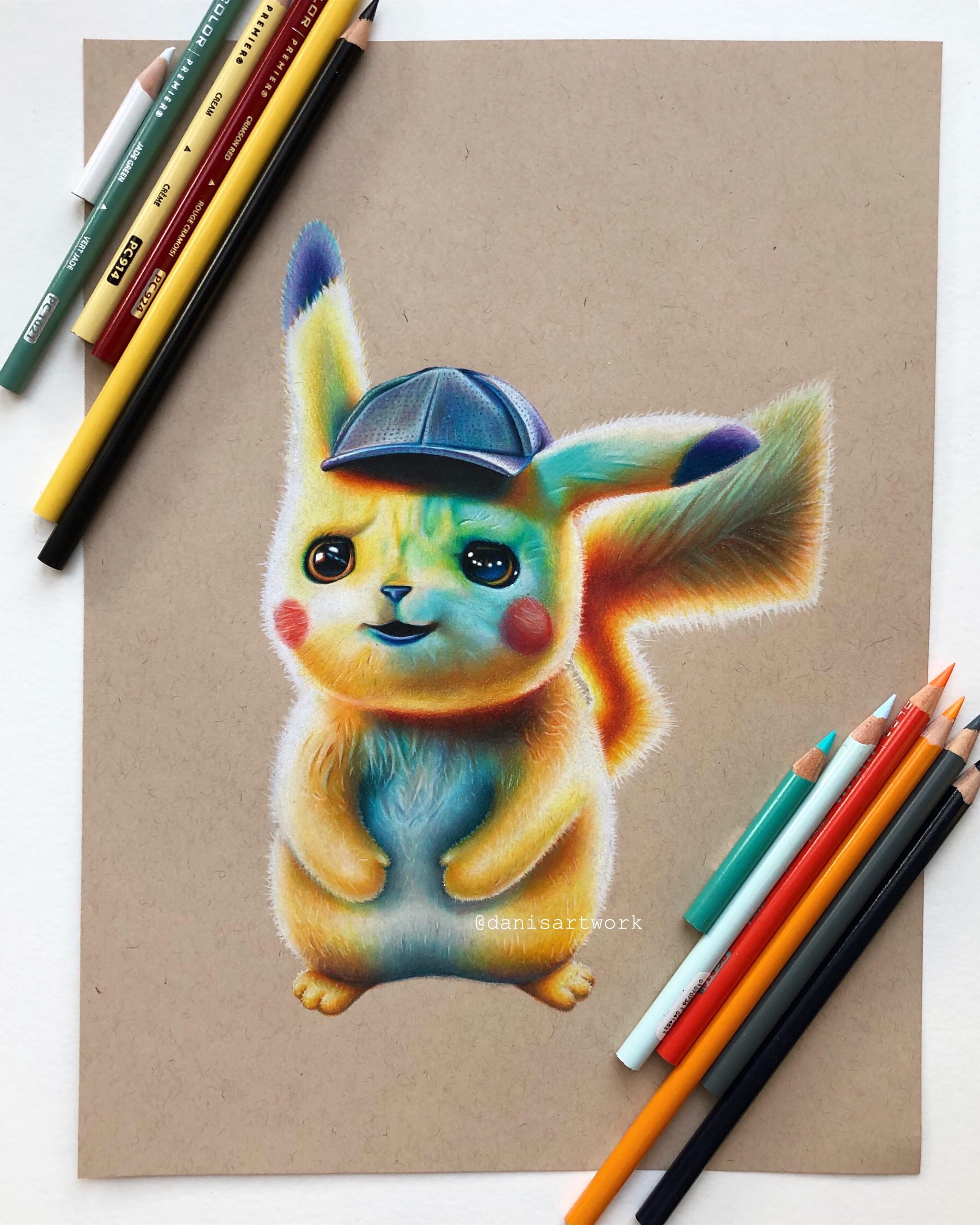 3024x3780 finished my detective pikachu drawing! gaming - Pikachu Images For Drawing