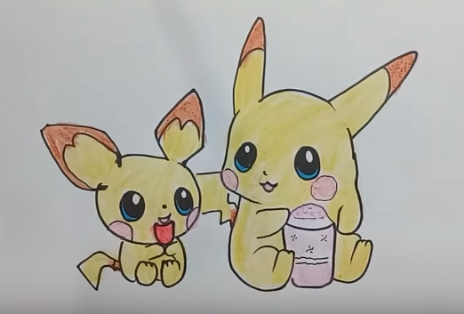 522x353 How To Draw Pikachu Cute And Easy Step - Pikachu Images For Drawing