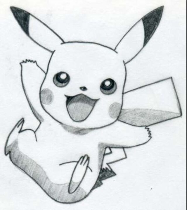 640x718 pictures of pikachu to color easy pikachu drawing if this was - Pikachu Images For Drawing