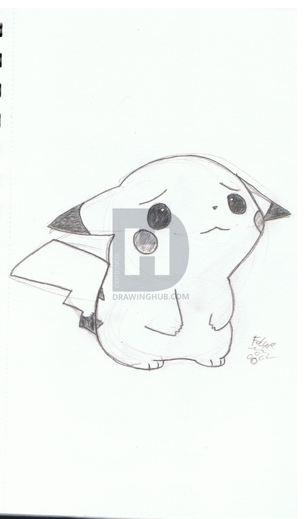 1021x1731 Sad Little Pikachu Drawing - Pikachu Images For Drawing