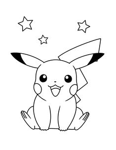 235x304 cute pikachu drawings cute pikachu - Pikachu Line Drawing