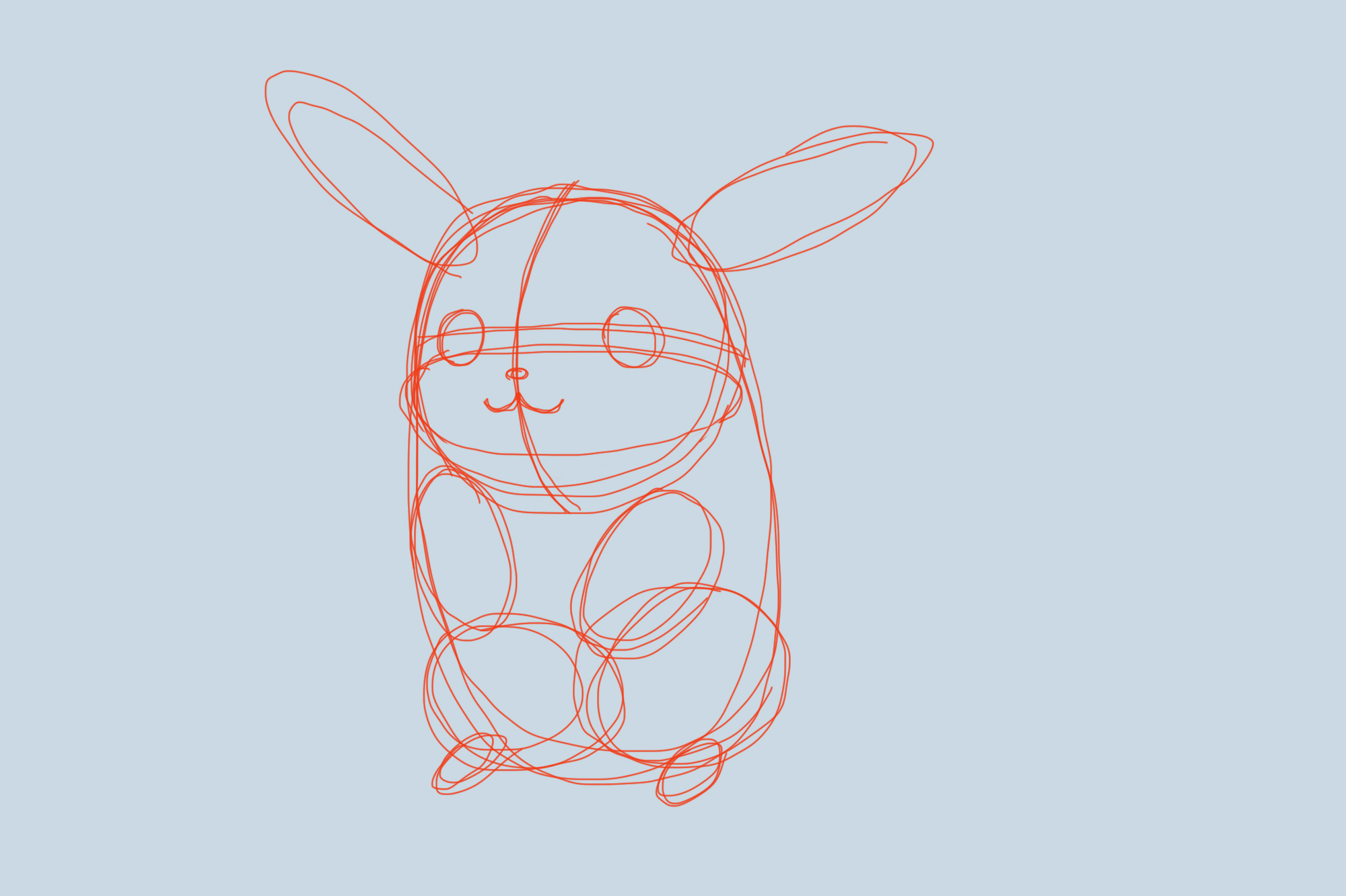 2000x1333 How To Draw Pikachu A Step - Pikachu Line Drawing