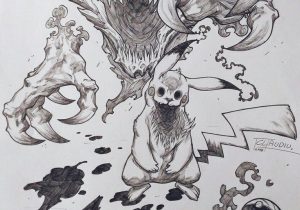 300x210 pencil sketch of pokemon pokemon pencil sketch pikachu pencil - Pikachu Pencil Drawing