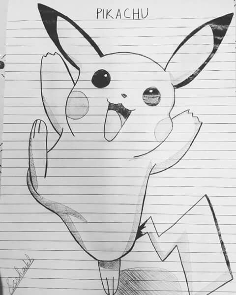 480x600 Pikachu - Pikachu Pencil Drawing
