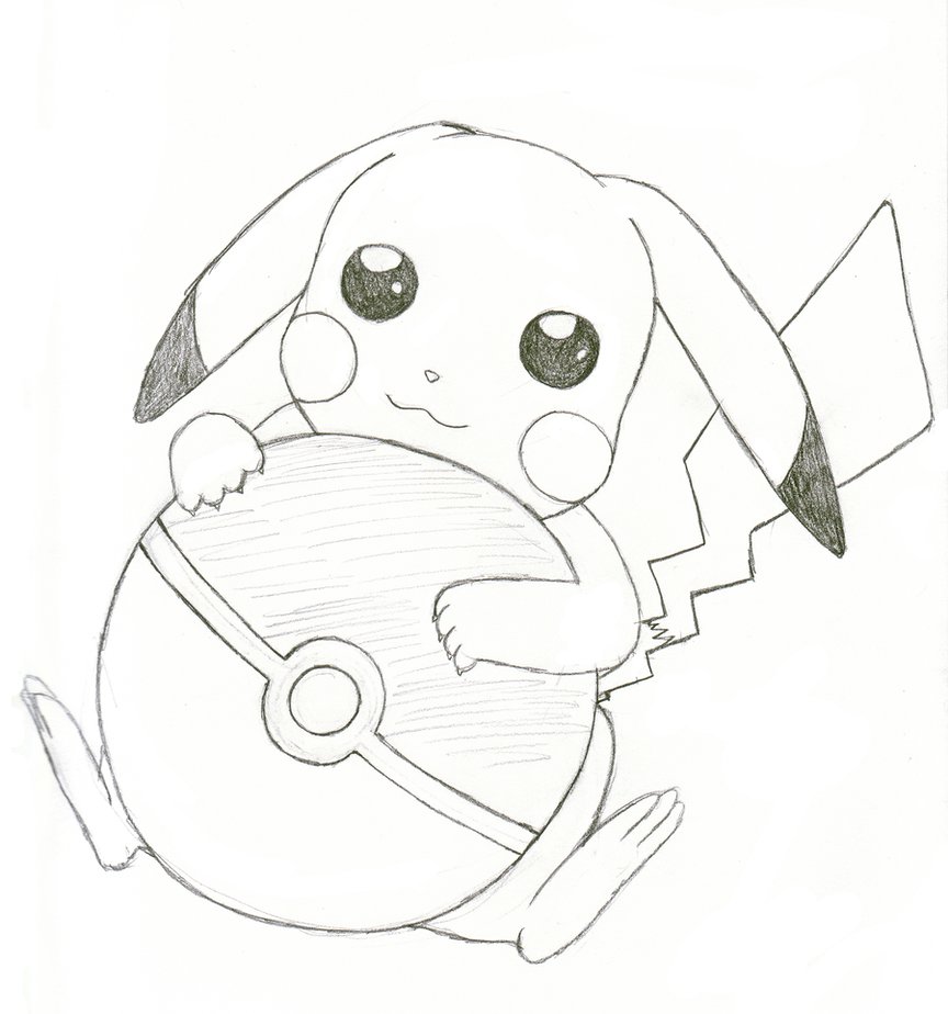 864x924 Pika Drawing Pencil For Free Download - Pikachu Pencil Drawing