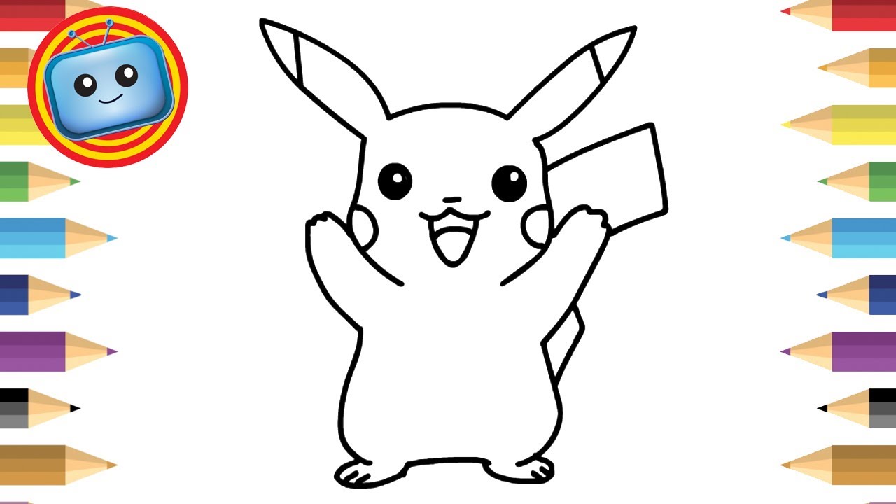 1280x720 How To Draw Pokemon Pikachu Simple Drawing Game Animation - Pikachu Simple Drawing