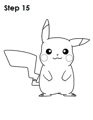 300x388 Easy Pikachu Drawing - Pikachu Simple Drawing