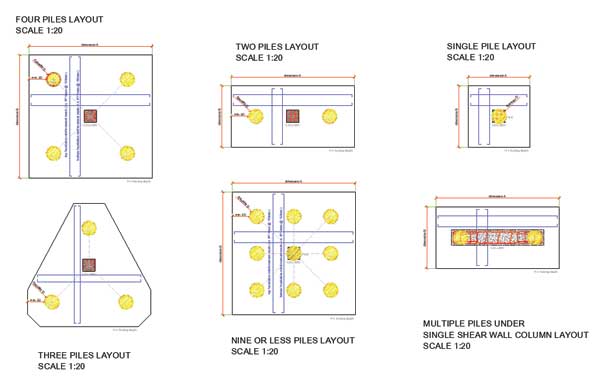 600x388 reinforced concrete pile caps details - Pile Drawing