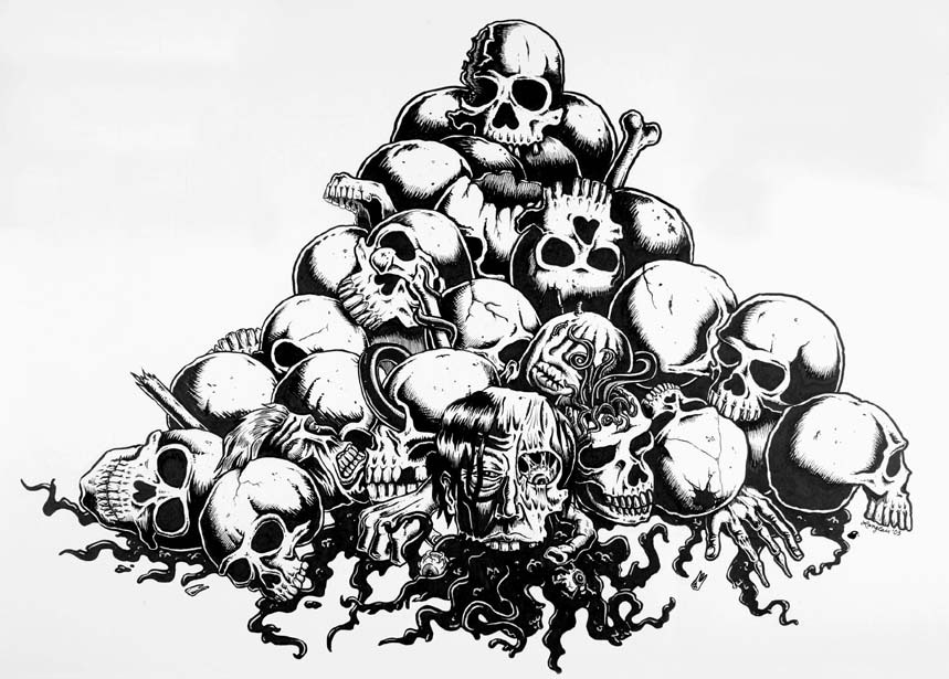 Pile Of Bones Drawing at Explore collection of