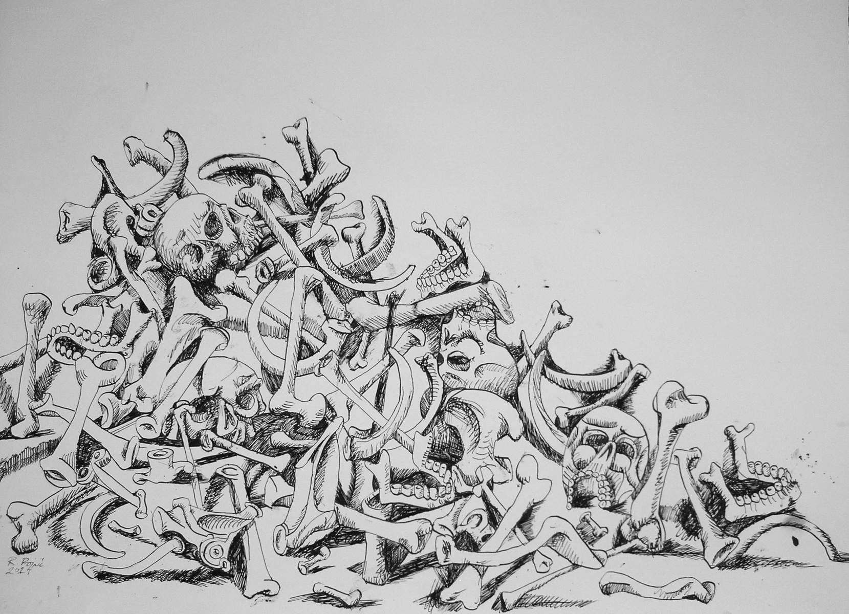 Pile Of Bones Drawing at Explore collection of
