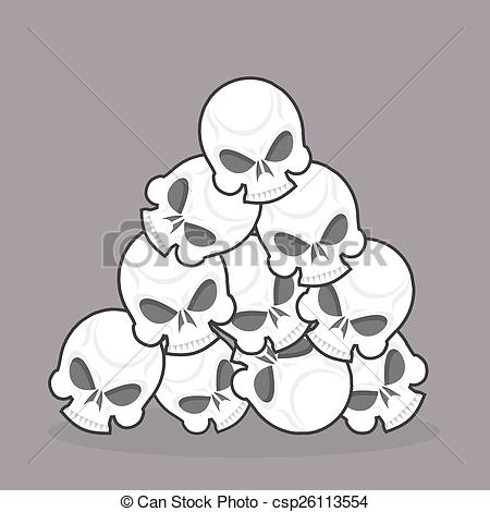 450x470 pile of skulls - Pile Of Bones Drawing