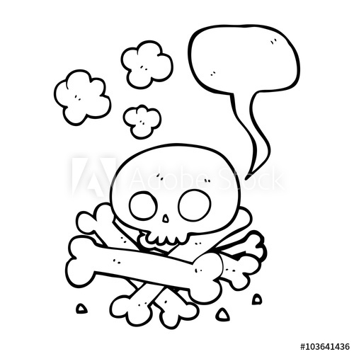 500x500 speech bubble cartoon pile of bones - Pile Of Bones Drawing