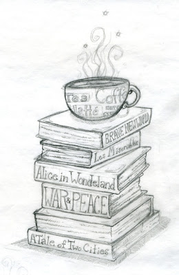 260x400 will draw for cookies pile o books - Pile Of Books Drawing