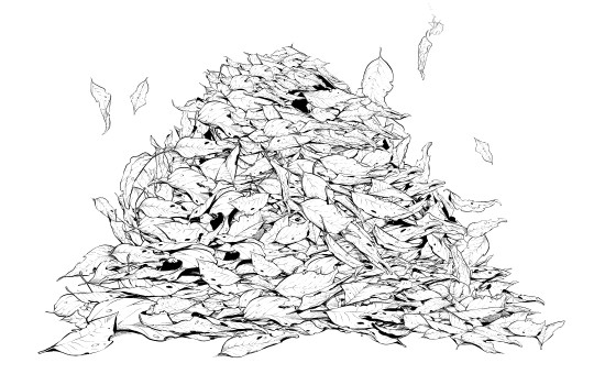 540x340 fallen leaves type brushes set manga materials - Pile Of Leaves Drawing