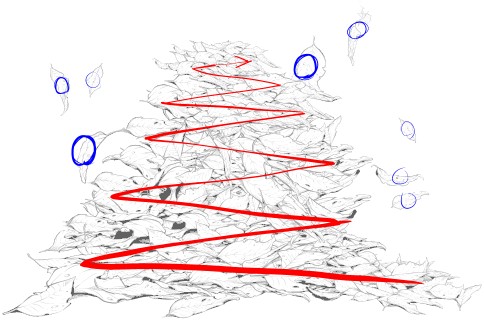 484x329 just add a little trick! how to draw leaves pile with falling - Pile Of Leaves Drawing