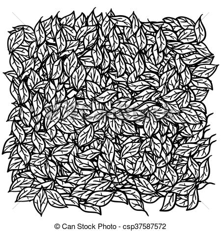 450x470 black and white pile of leaves cartoon illustration - Pile Of Leaves Drawing