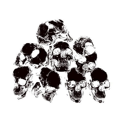 500x500 Od Skull Pile Clip Art - Pile Of Skulls Drawing