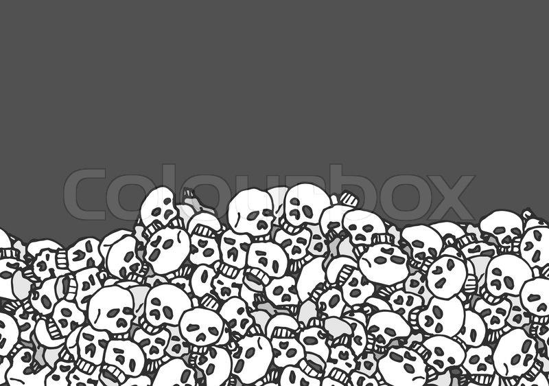 800x562 Cartoon Illustration Of Huge Pile Of Stock Vector Colourbox - Pile Of Skulls Drawing