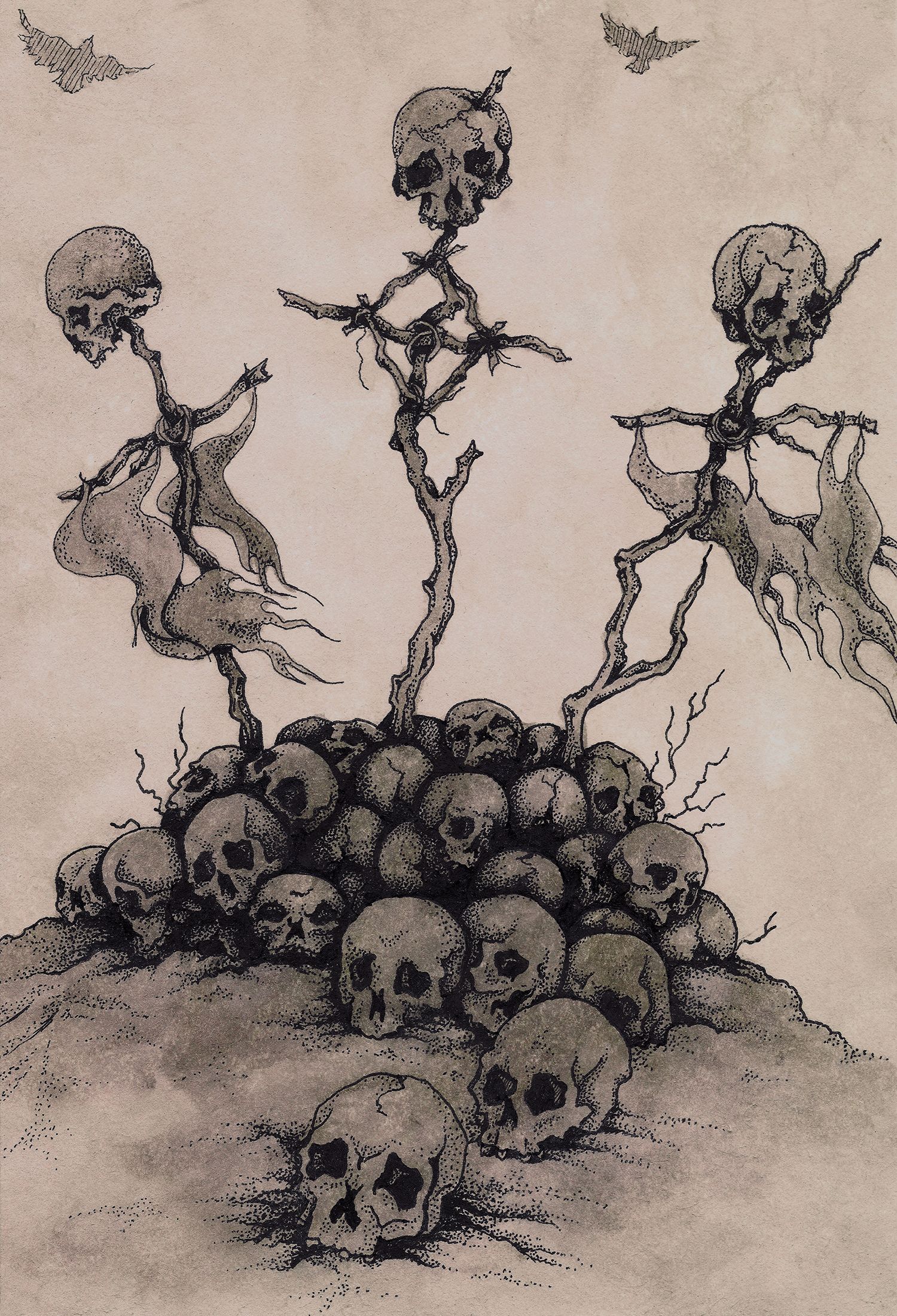 Pile Of Skulls Drawing at Explore collection of