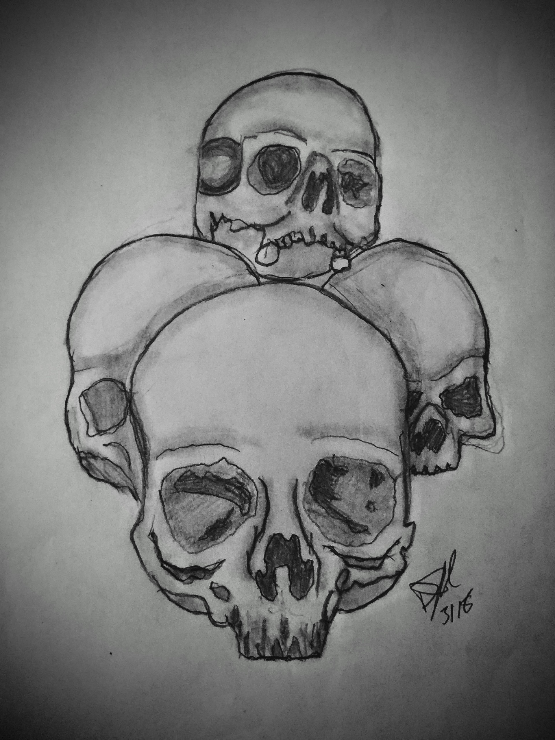 Pile Of Skulls Drawing at Explore collection of