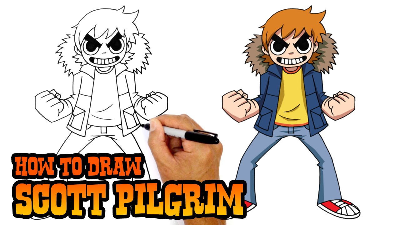 1280x720 how to draw scott pilgrim drawing lesson - Pilgrim Drawing