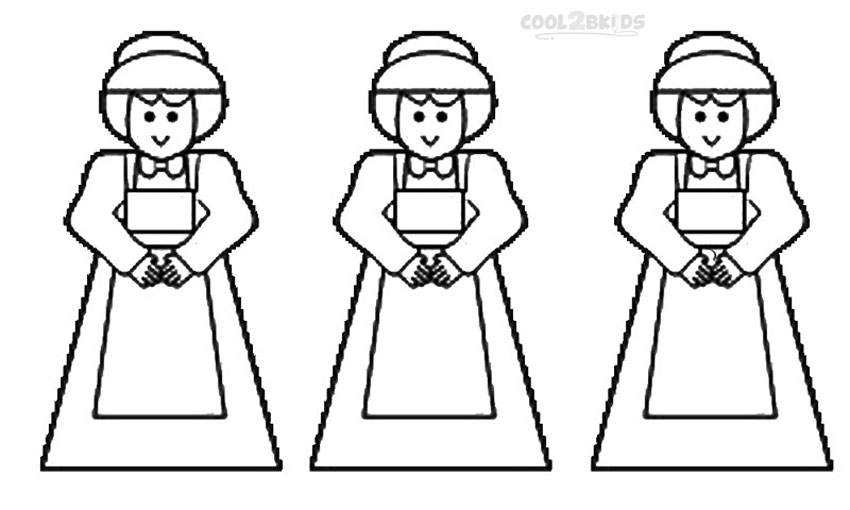 850x510 printable pilgrims coloring pages for kids - Pilgrim Drawing