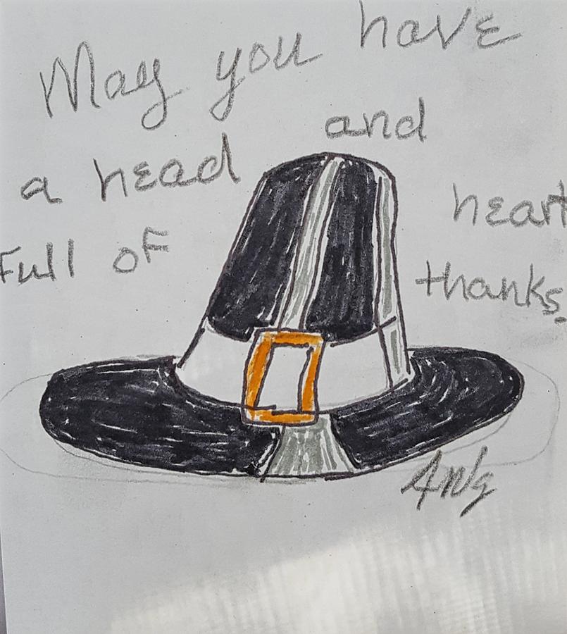 805x900 pilgrim hat drawing - Pilgrim Hat Drawing