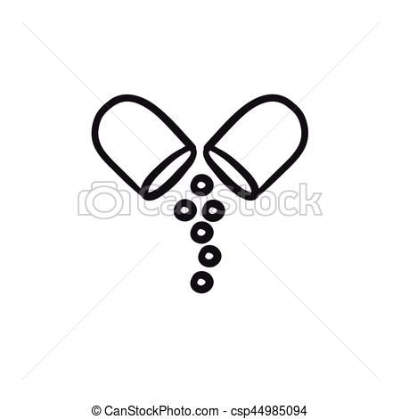 450x470 capsule pill sketch icon capsule pill vector sketch icon isolated - Pill Drawing