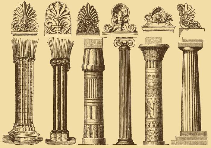 700x490 old style drawing columns - Pillar Drawing