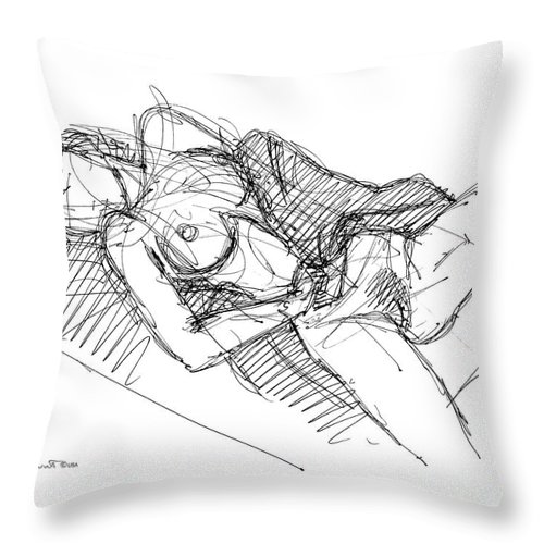 500x500 erotic art drawings throw pillow for sale - Pillow Drawing