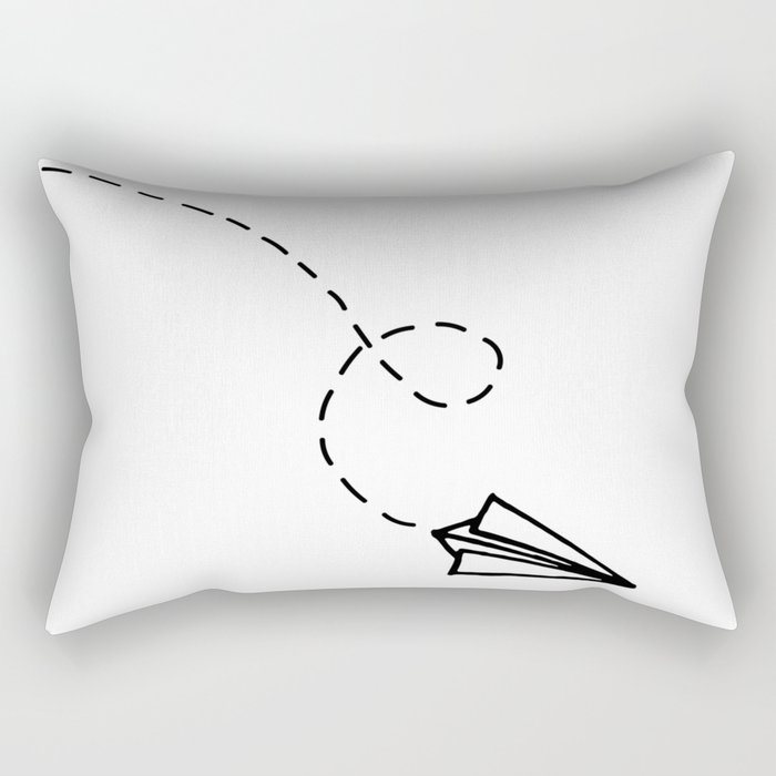 700x700 send it simple paper airplane drawing rectangular pillow - Pillow Drawing