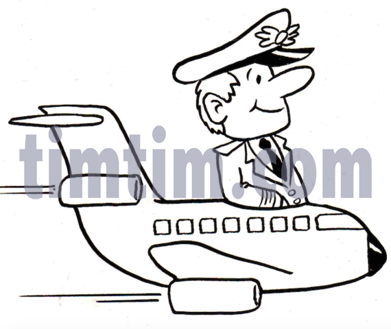 570x480 free drawing of airline pilot bw from the category holidays - Pilot Drawing