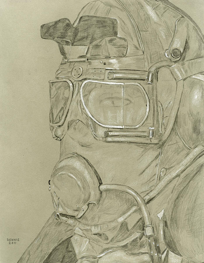 699x900 spitfire pilot drawing - Pilot Drawing