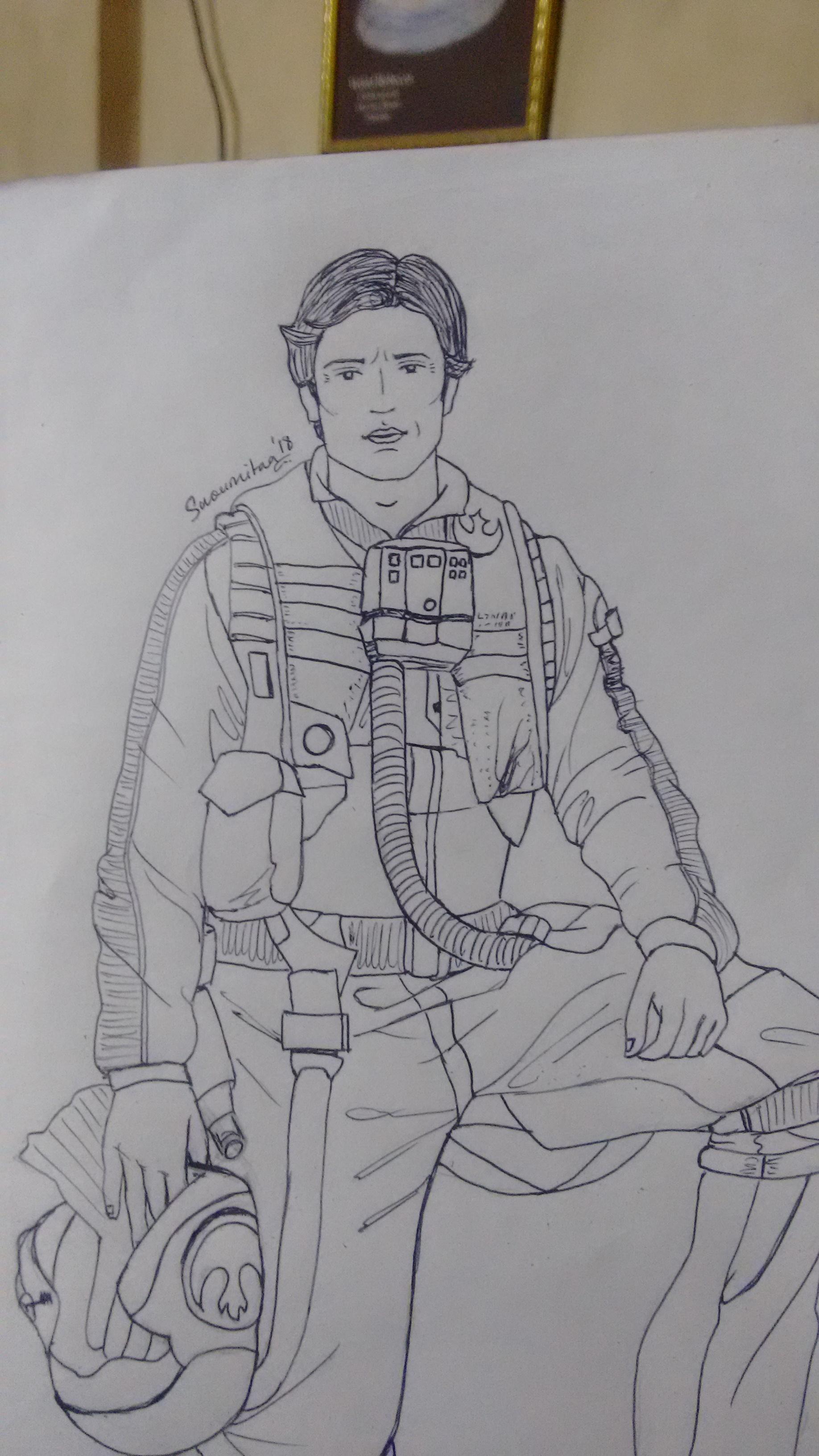 1836x3264 attempted drawing of poe dameron the best pilot in the galaxy - Pilot Drawing