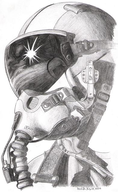 392x634 combat pilot - Pilot Drawing