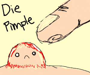 300x250 popping a pimple drawing - Pimple Drawing