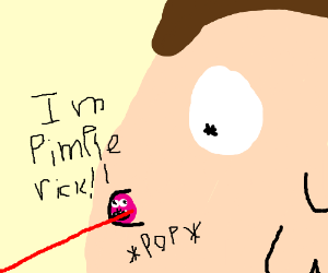 300x250 rick popping a pimple on morty's face drawing - Pimple Drawing